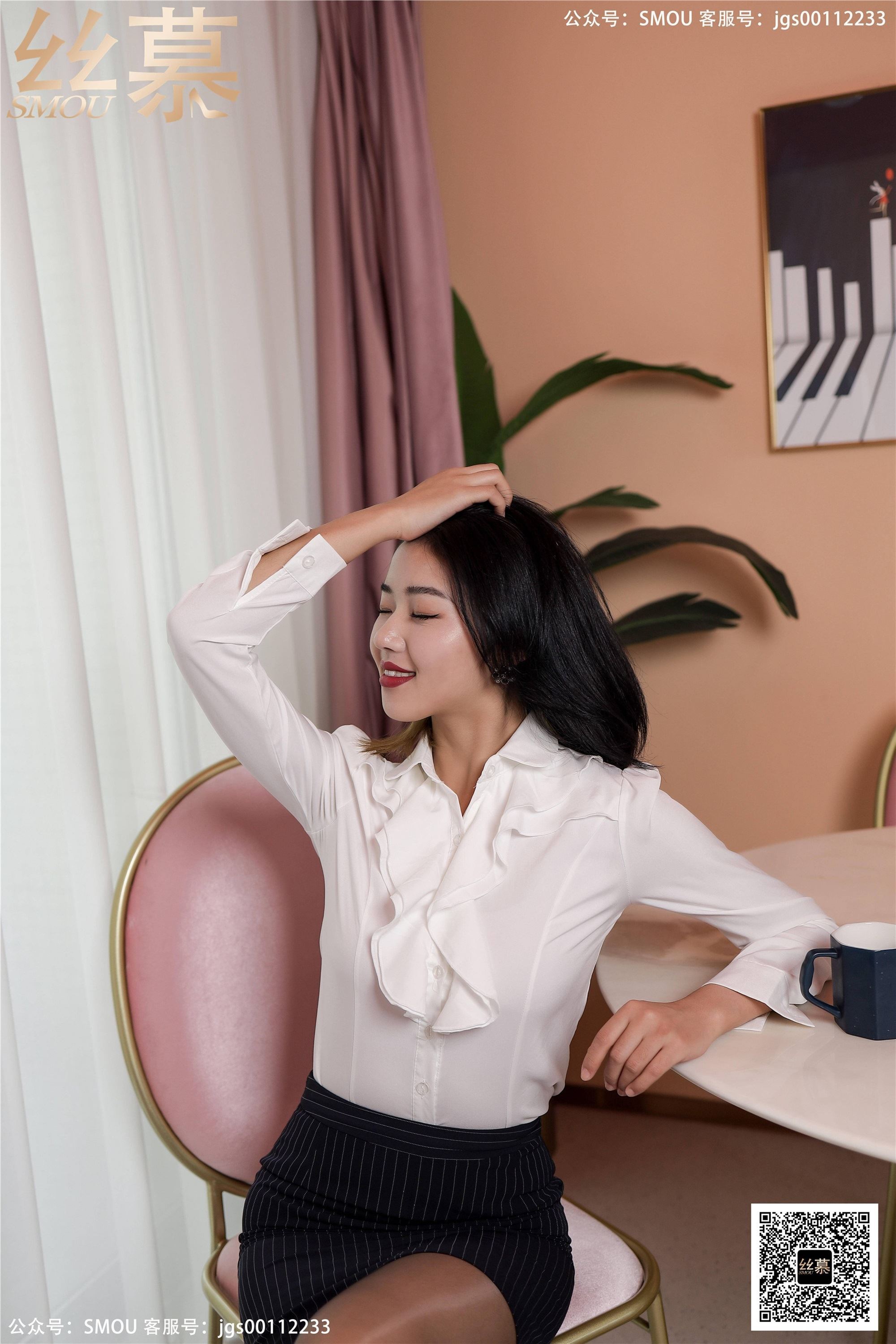 丝慕写真 SM422 天天一元 模特：新模《珠光T裆连裤袜》